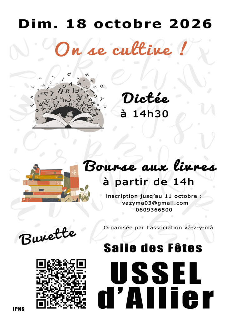 Dictée – Bourse aux livres